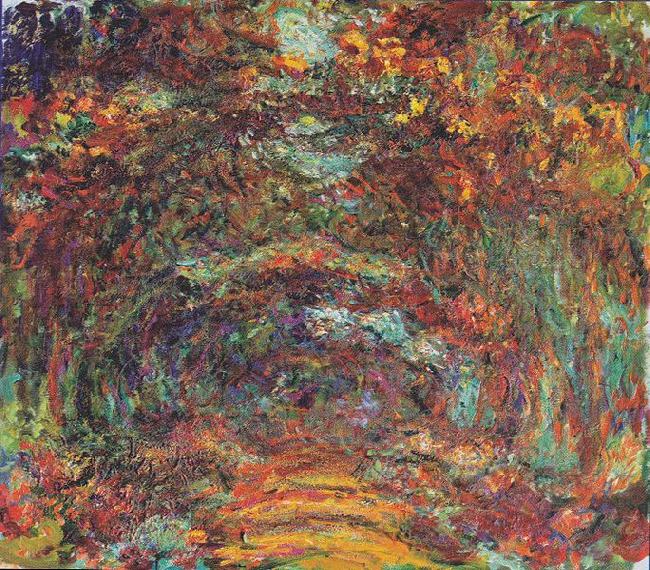 The rose-way in Giverny, Claude Monet